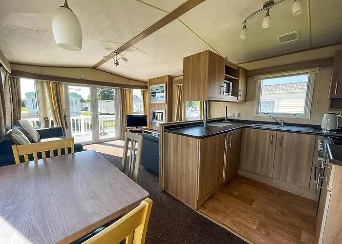 Lovely Caravan With Decking At Cherry Tree Holiday Park In Norfolk Ref 70528C
